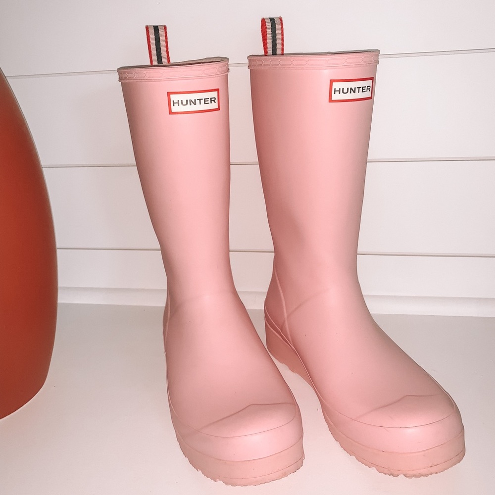 Pink Hunter Rain Boots - Women’s Size 8